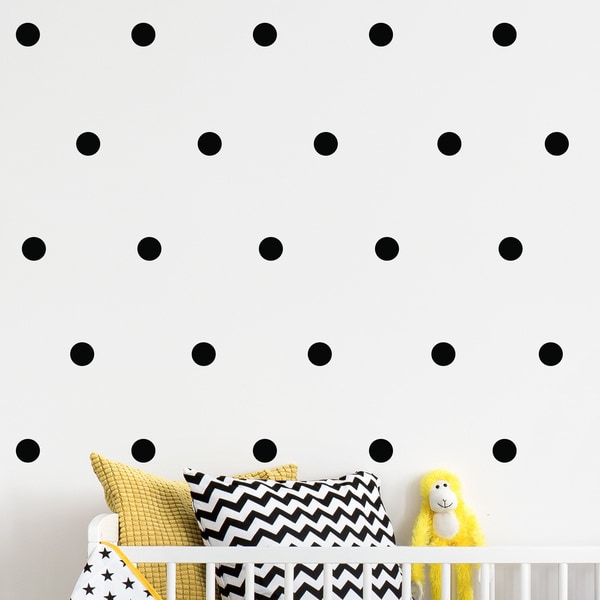 108 polka prickar  vinyl vägg klistermärken beige