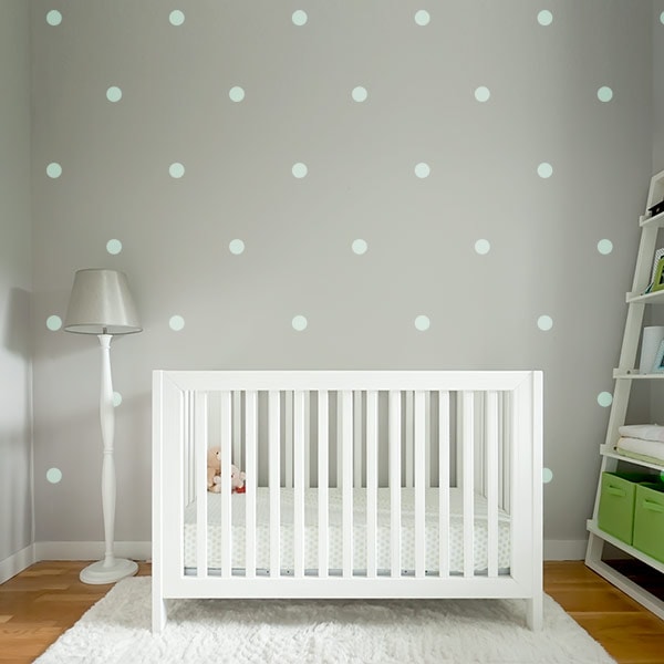 108 polka prickar  vinyl vägg klistermärken beige