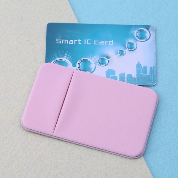 Mjuk Korthållare till smartphone klistermärke rosa