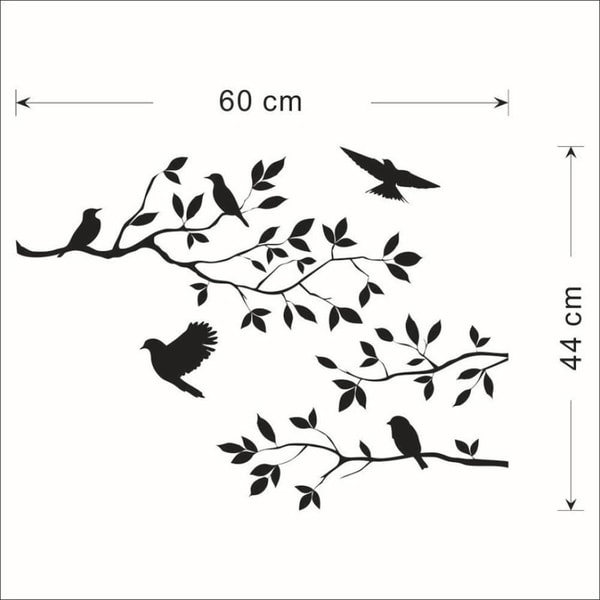 Träd fågel dekal vinyl vägg klistermärken