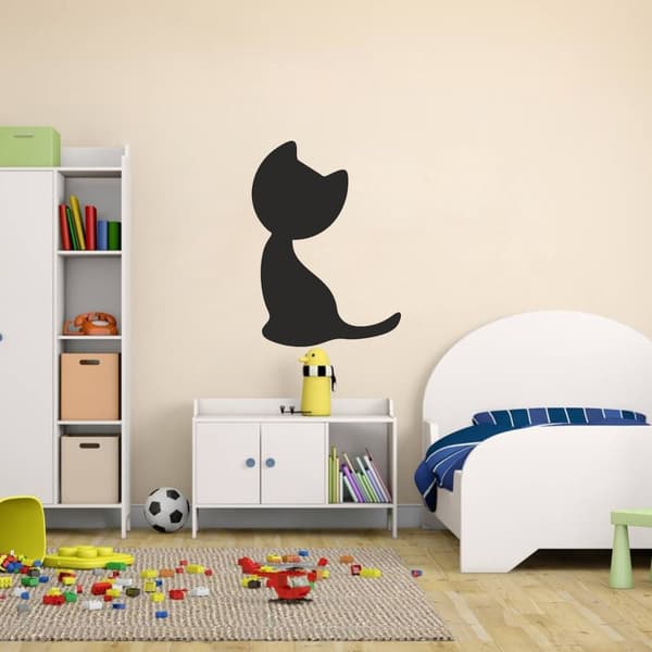 Katt siluett  vägg klistermärke