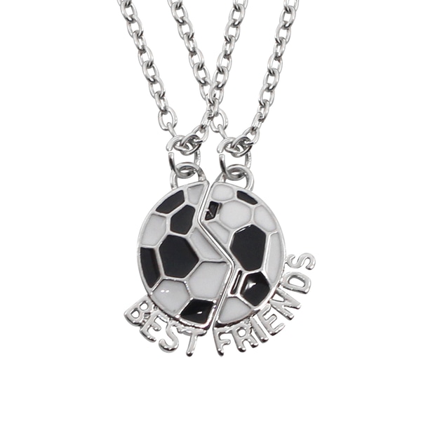 Halsband för bästa vänner med fotboll silver 5f60 | Fyndiq
