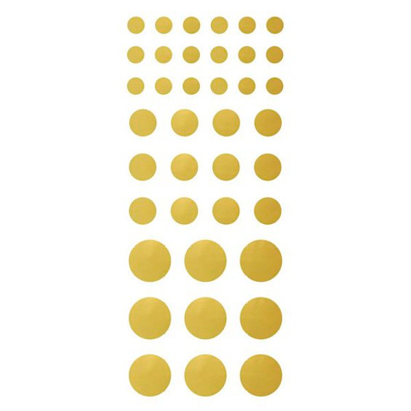 156 Mini klistermärken guld och silver 7-17 mm guld