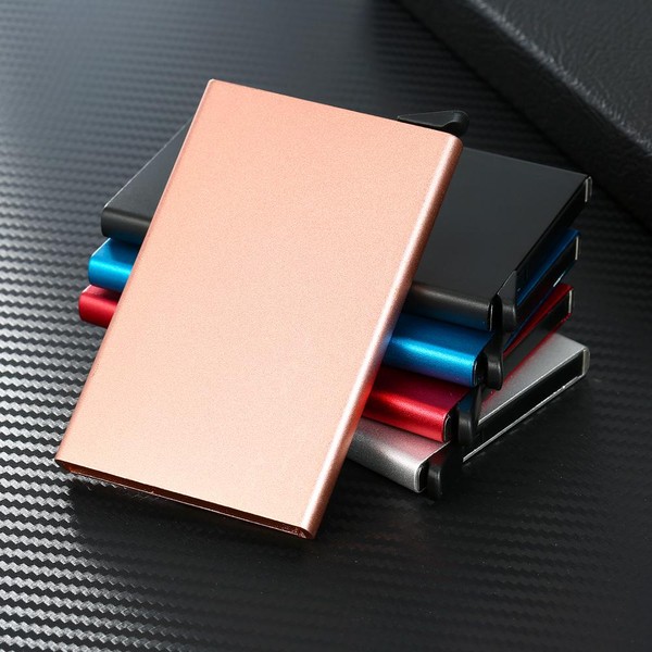 Metall ergonomisk korthållare röd
