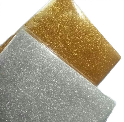 5 st / förp Glitter Papper A4  Guld / Silver silver
