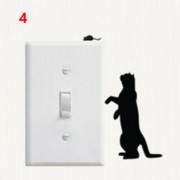 Katter strömbrytare vinyl vägg klistermärken 4 olika  typer