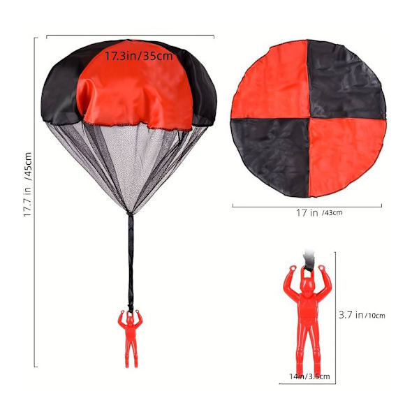2 st/förp fallskärm utomhus flygleksak