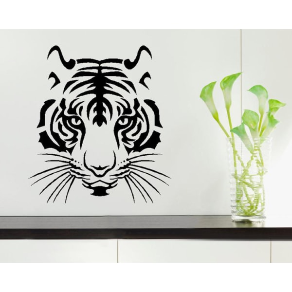 Tiger vinyl vägg klistermärke svart