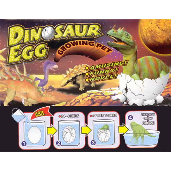 3 st/förp Växande Dinosaurie i ägg