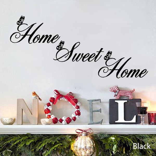 ”Home sweet home” vinyl vägg klistermärken 60×30 cm