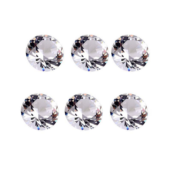 6 st/förp Stor diamantkristall för dekoration 20 mm