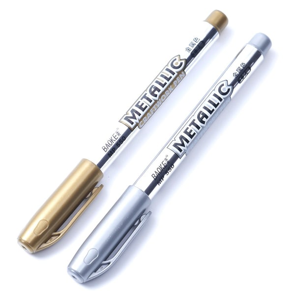 Metallisk vattentät permanent penna silver