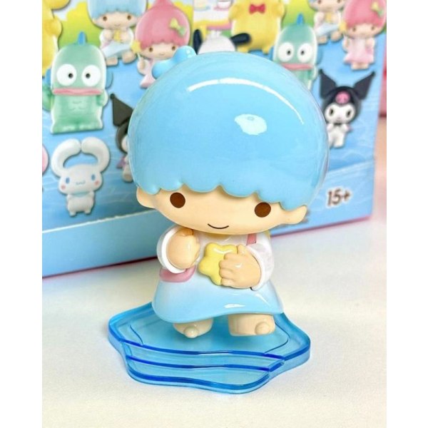 Sanrio Anime Figur Cinnamoroll Pompom Purin Mymelody Kuromi Hellokitty Backward Friend 3.0 Actionmodell Figurer Docka Barnleksak D open to confirm