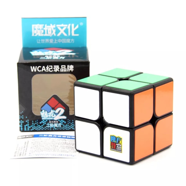 Moyu 2x2x2 Mini Pocket Cube MeiLong Speed ​​2x2 Magic Cube Yrke Cube Education Toy Black