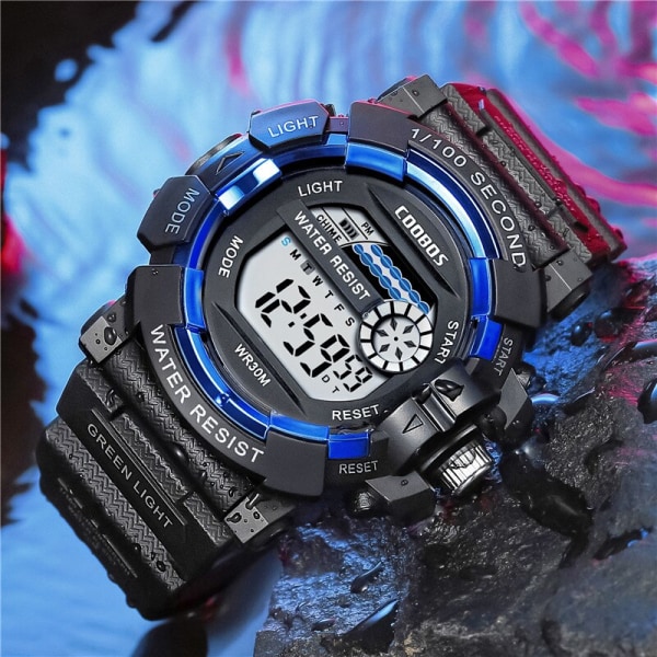 Mode herr LED digital watch Date Sport utomhus elektronisk watch för män Toppmärke Lyx militärklockor relogio masculino Blue 5