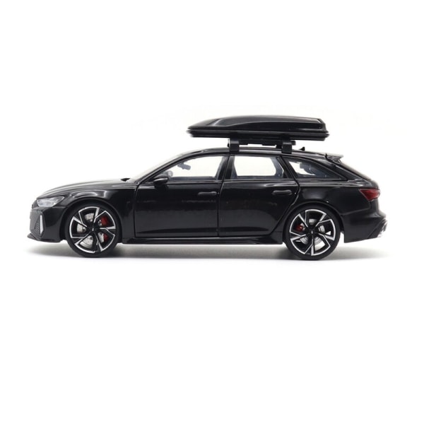 Modell Sub-gjutna Audirs RS6 RS 6 BC, billeksaker för barn, presenter för pojkar och flickor, 1/32 Black