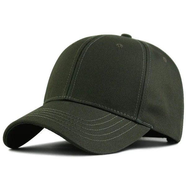 Hård bomull Enfärgad manlig sporthattar Dam Vanlig cap Hiphop Snapback-kepsar Army Green