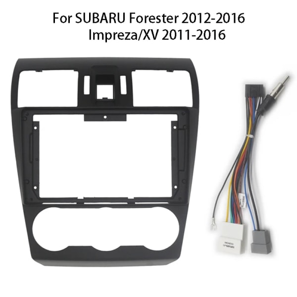 Bilradio-ramkit för Subaru Forester/Impreza/XV Auto Stereo Dash Panel Fascia Center Console Holder Adapterkabel fascia and cable