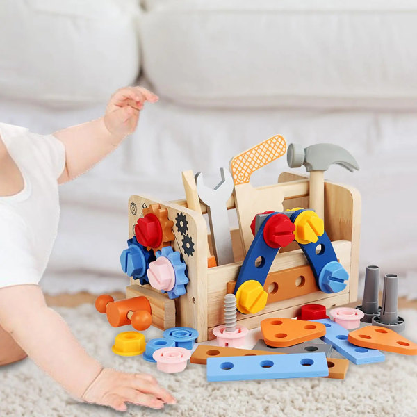 Toy Montessori Educational Toy Tool Set med för småbarn