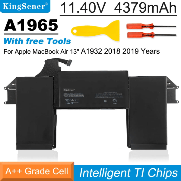 Laptopbatteri KingSener 49,9Wh A1965 För APPLE MacBook Air 13" A1932 2018 2019 År A2179 Tidig 2020 EMC 3184 EMC3302 020-02455