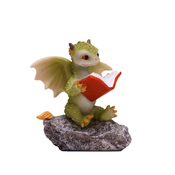 Söt Magic Drake Dinosaurier Djurfigur Action Figur Leksak Docka Modell Fairy Garden Skrivbord Heminredning Barn Vuxen present