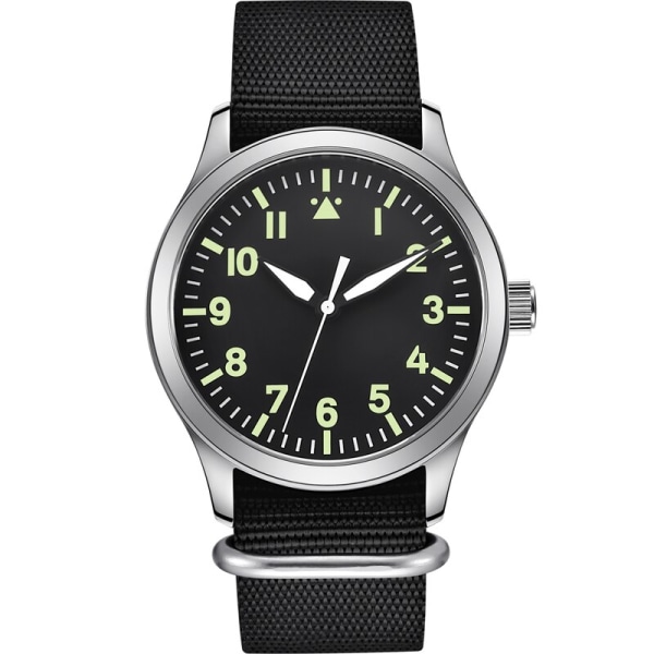 42 mm Corgeut Mekanisk Custom Steril Urtavla Safirglas Miyota 8215 NH35 Automatisk Militär Watch Sport Design Läder 2 Miyota8215