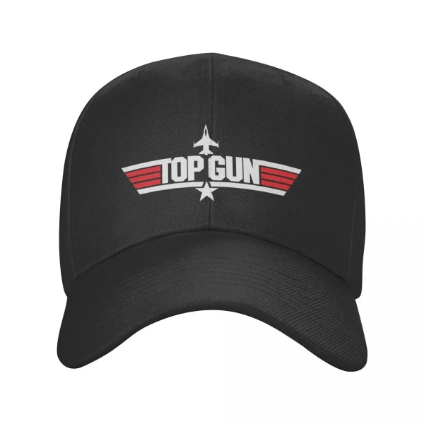 Klassisk Maverick Film Top Gun Baseball Cap Vuxen Unisex Justerbar Dad Hat för Black