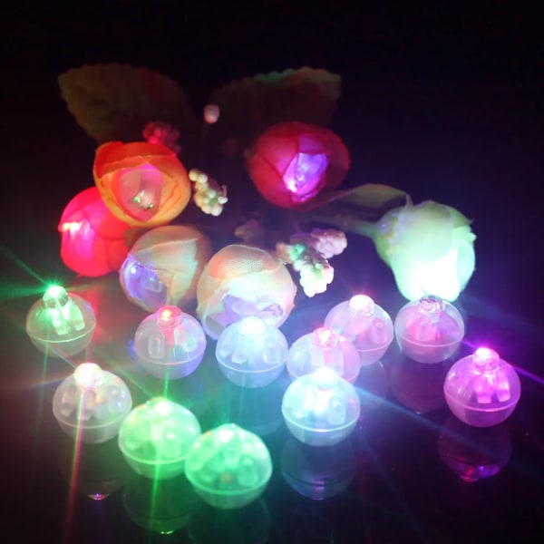 20st/lot Färgglada LED-ballonglampor Vita Mini LED-kullampor för papper white ball