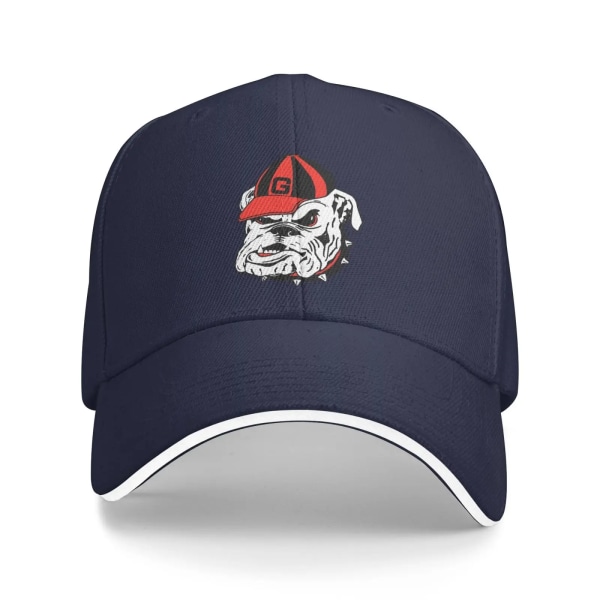 Georgia Bulldogs Logo unisex baseballkepsar Justerbar passande vintage denim navy1