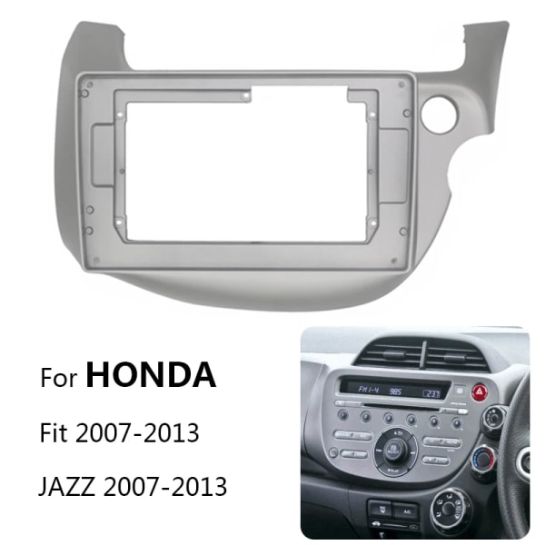 10,1 tums bilstereo för Honda Fit Jazz 2007-2013 videopanelspelare ljudinstrumentbräda 2 DIN-ram instrumentbrädesmonteringssats Left hand