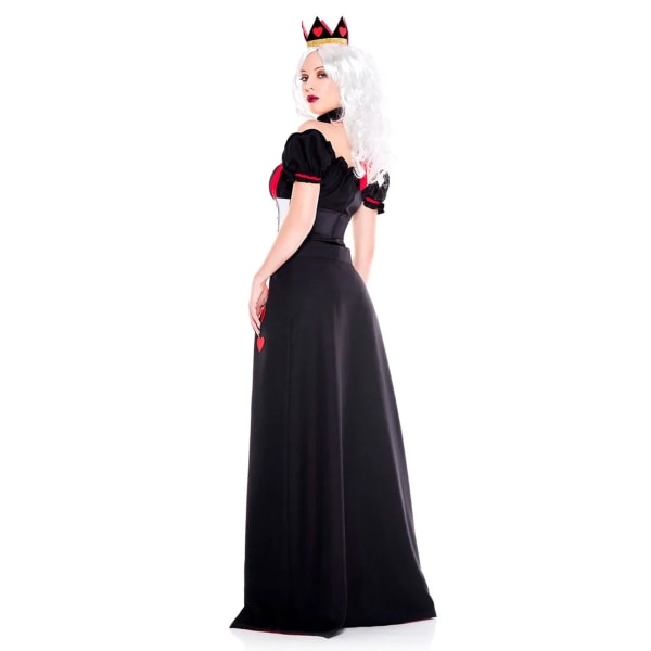 Halloween Queen of Hearts Kostym för kvinnor Flickor Kid Alice i Underlandet Poker Queen Cosplay Carnival Fancy Party Dress Style B (With sock) XXL