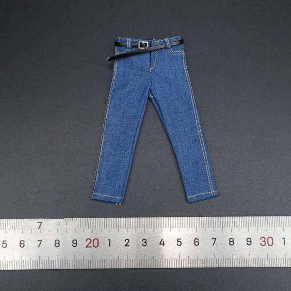 1/12 skala Mode mini-väst linne för män Ärmlös sportkläder skjorta Jeans Byxor Kläder Set för 6 tum Action Figure A Pant