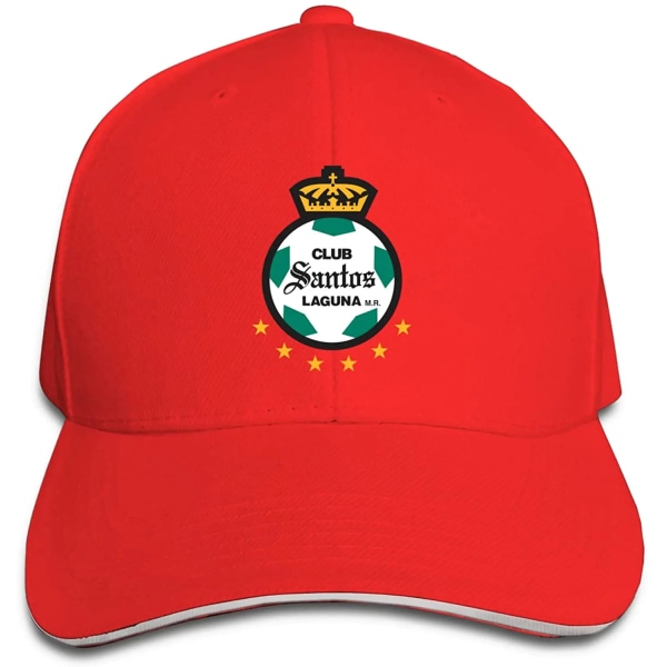 Santo Laguna Unisex Sandwich Baseball Cap Justerbar Snapback Hatt Utomhushatt Red