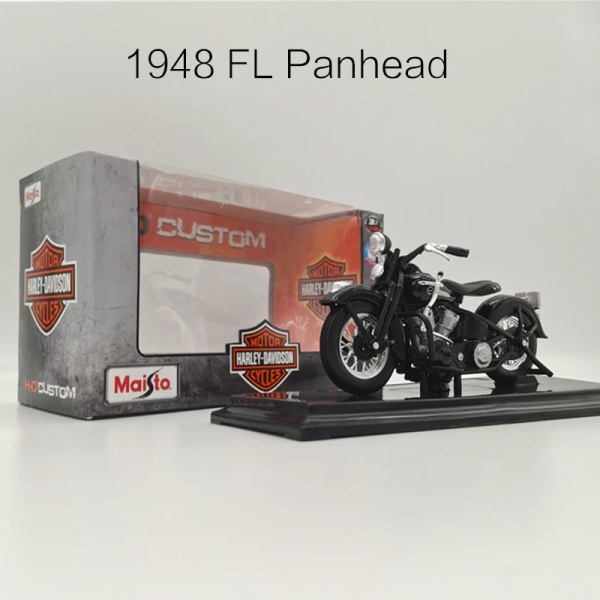 Maisto Motorcykelmodell Sub-gjuten, Harley Davidson, Panhead FL, samling av funktionella leksakspresenter, 1:18, nötter Only Motorcycle