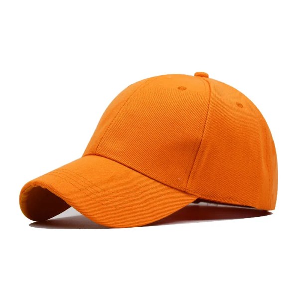 Baseballkeps i ren färg för vuxna och barn - Snapback-keps i polyester, grossistförsäljning Orange