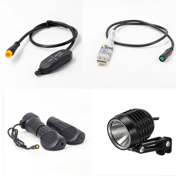 Bafang Parts Ebike växlingssensor och vridreglage för BBSHD BBS02 BBS03 BBS01 Motor även Ebike Light and Thumb Throttle USB Program Cable