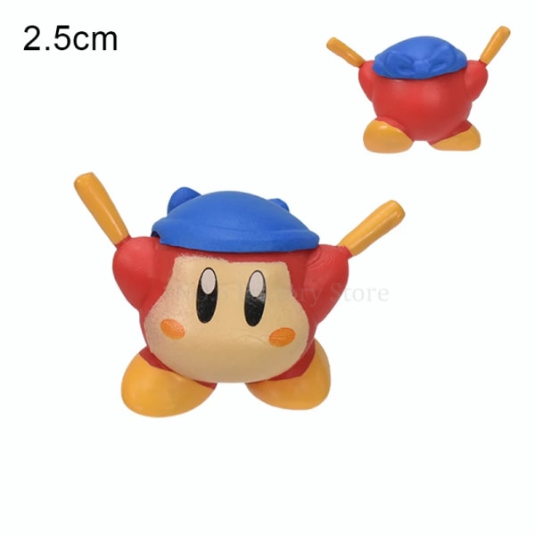 Heta spel Star Kirby Actionfigurer Leksaker Kawaii Mini Kirby Waddle Dee Figurines Collection Modell för barn Barnpresenter