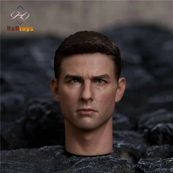 ?1/6 manlig soldat Tom Cruise Huvudskulptur Stilig mystisk agent Ethan Head Skulpturer Modell för 12 tum Action Figur Body H006