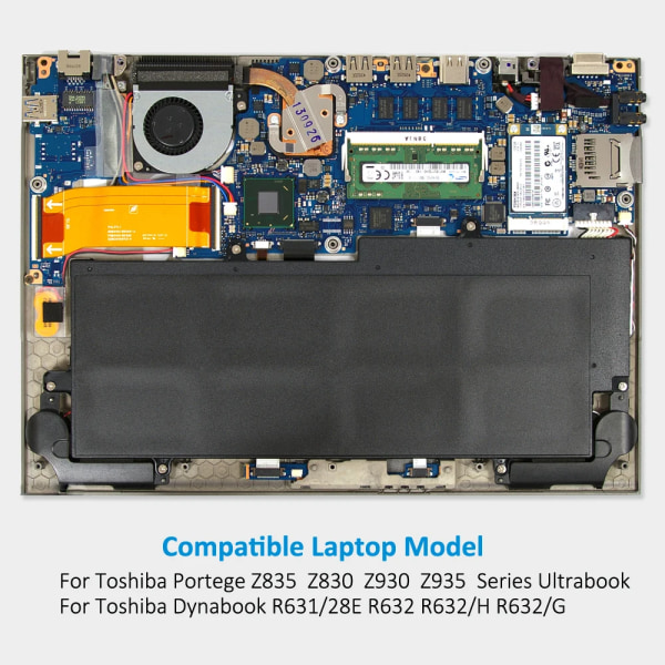 Laptopbatteri Äkta Nytt PA5013U-1BRS PA5013U För Toshiba Portege Z835 z830 Z930 Z935 Ultrabook 14.8V 47WH 3060mAh