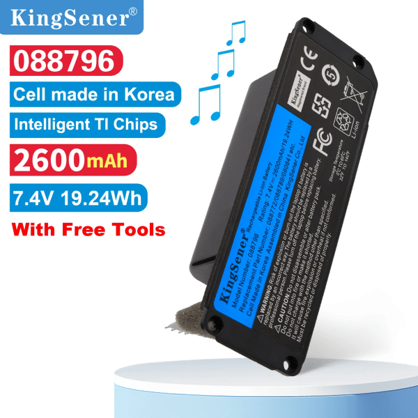 Laptopbatteri KingSener 088796 088789 088772 080841 Bluetooth högtalare Trådlös högtalare för BOSE Soundlink Mini 2 7.4V 2600mAh/19.24WH