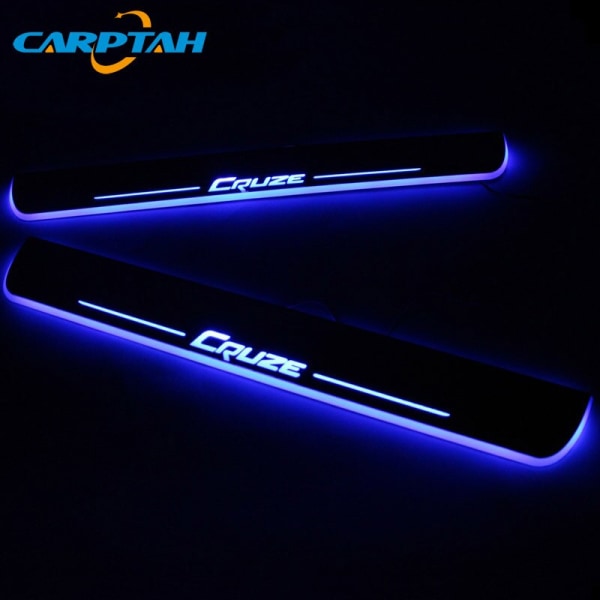 Carpta - garneringspedal för Chevrolet Cruze 2009 - 2018, exteriör bil, LED delar, dörrtröskelplatta, väg, dynamiskt ljus Rear 2pcs white