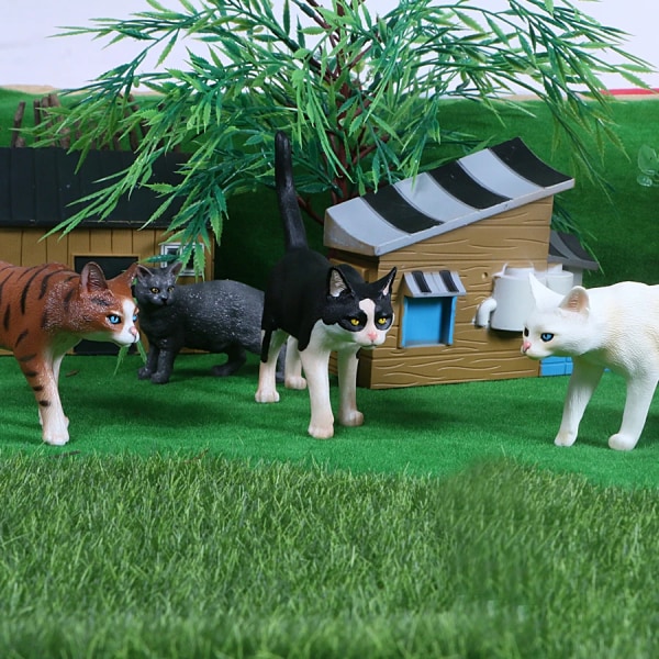 Simulering Kattleksaker Husdjursmodeller Actionfigurer Härliga persiska kattfigurer PVC-modeller Heminredning Tillbehör Barnleksaker