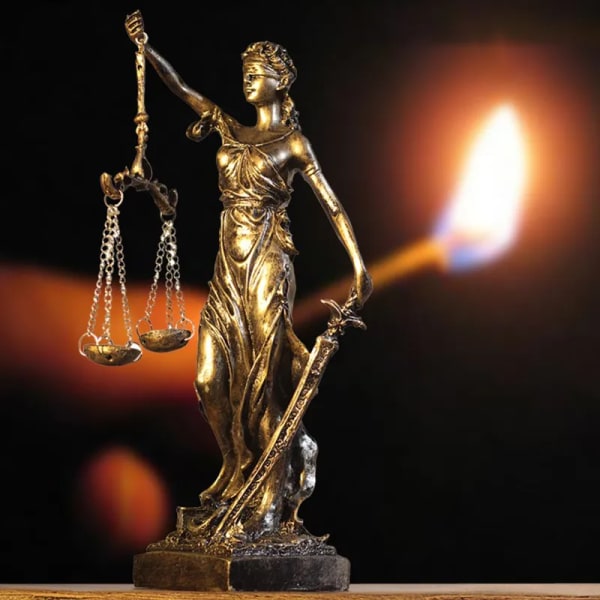 Grekisk rättvisa Gudinna Staty Människor Änglar Kåda Skulptur Prydnadsföremål Vintage Heminredning Tillbehör Kontorshantverk Gåva