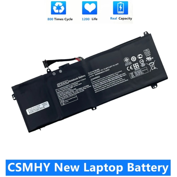 Laptopbatteri CSMHY Nytt 15,2V 64Wh ZO04XL För HP ZBook Studio G3 G4 808396-421 808450-001 HSTNN-CS8C HSTNN-C88C HSTNN-LB6W ZO04
