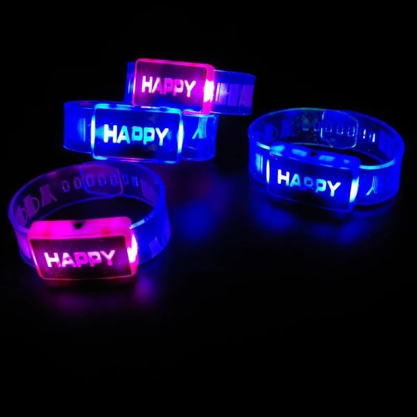 10 st Led Blinkande Armband Lyser upp Watch Armband Blinkande Rave Party happy