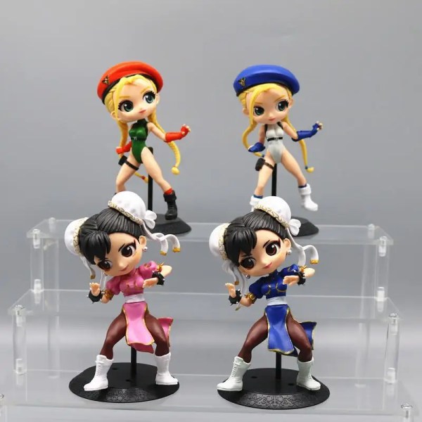 Street Fighter 4 st/lot Cammy White Chun Li Figurine SF Sutorito Faita Game Perifer Tjej Figura Ornament Presenter Leksaker