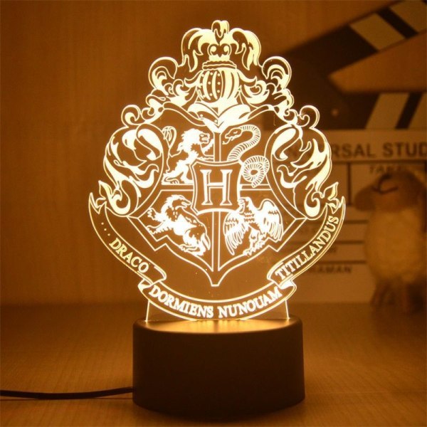 3D-lampa Anime Harry Potter LED Nattljus Sänglampa för sovrumsinredning Actionfigur Kreativa leksaker Jul Födelsedagspresent 2 18CM Warm white