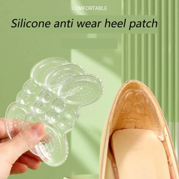 2/6 st kvinnor innersulor för skor högklackat genomskinlig dyna Anpassa storlek Lim Klackskydd Skyddsdekal Smärtlindring Fotvård 30p Transparent 6mm