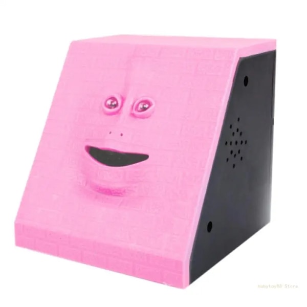 Y4UD Automatisk Musik Pengar Sensorisk för Play Set Smiling Face Coin för Toddl Red no music