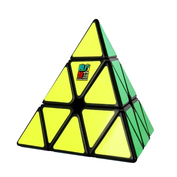 MoYu 3x3x3 Triangel Cubing Klassrum Meilong 3x3 Pyramid Cube Stickerless Magic Speed ​​Professionellt pussel Utbildningsleksaker för barn black